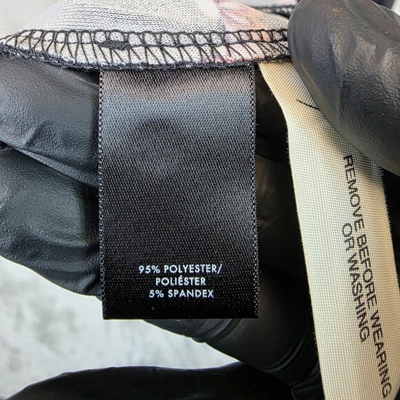 Ann Taylor Dress Womens 2 Black Floral Wrap V Neck Tie Waist Long Sleeve Jersey - Picture 7 of 12